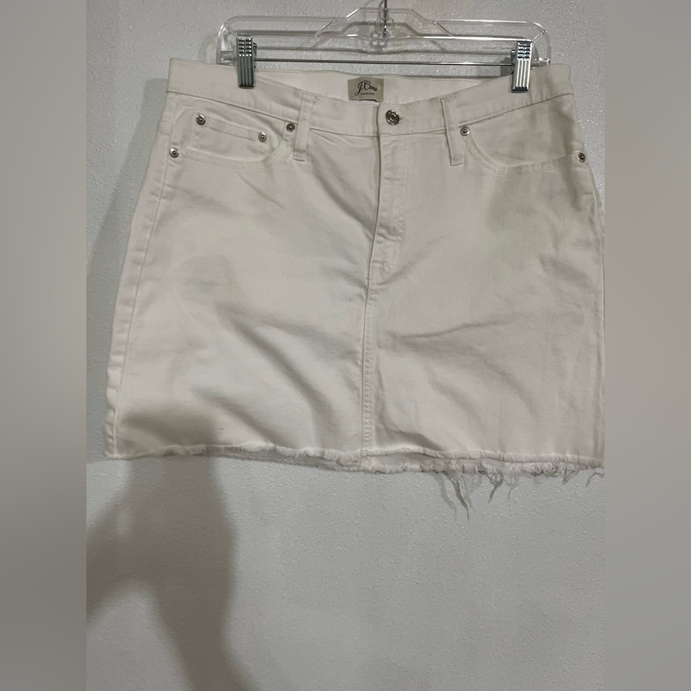 J.Crew quite denim skirt, size 31 raw hem